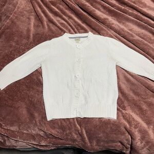 Classic White Knit Button-Up Cardigan